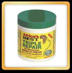 Africa's best triple repair oil moisturizer miracle cream après shampooing pour cheveux et cuir chevelu 5,25 oz