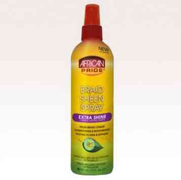 African pride braid sheen spray extra shine 12 fl.oz.