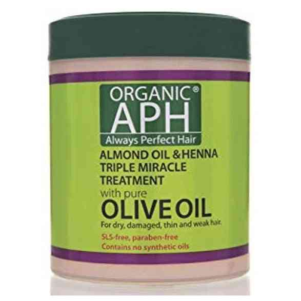 Aph always perfect hair huile d'olive, huile d'amande et henné traitement capillaire triple miracle 500 ml
