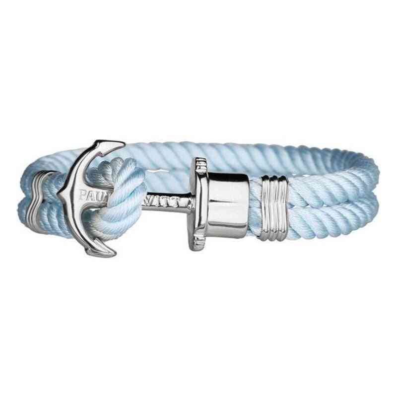 bracelet unisexe paul hewitt bleu clair nylon bleu