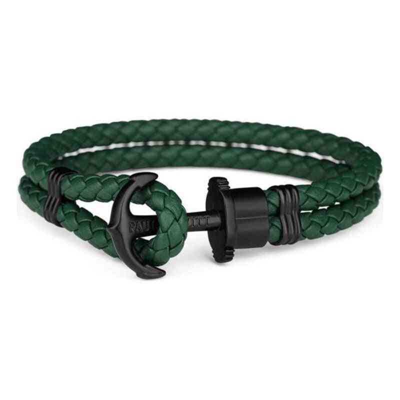 bracelet unisexe paul hewitt ph ph l b g cuir vert