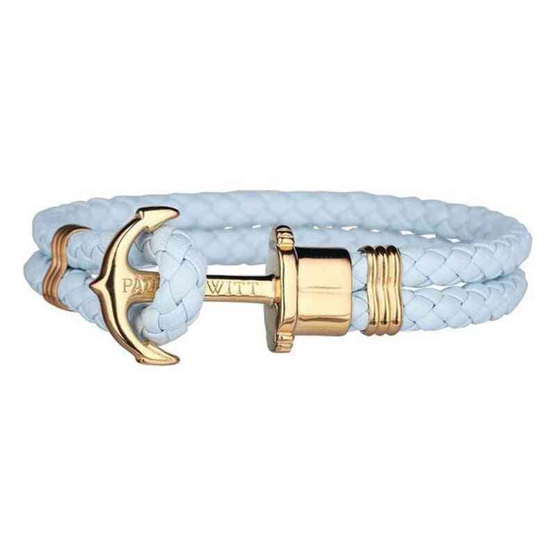 bracelet unisexe paul hewitt ph ph l g bs cuir bleu