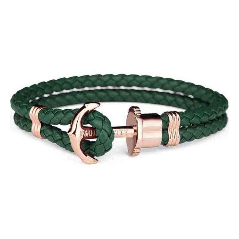 bracelet unisexe paul hewitt ph ph l r g cuir vert