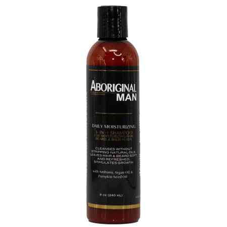 Curls  potions shampooing hydratant quotidien 3 en 1 pour homme aborigène 8 oz