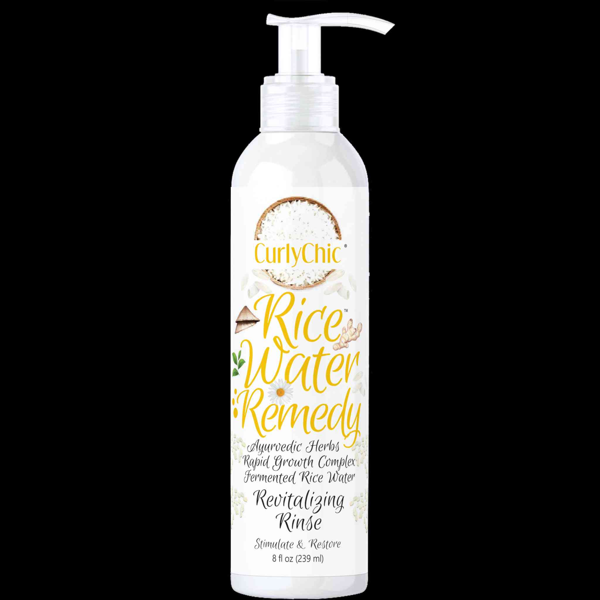 Curlychic rice water remedy rinçage revitalisant 8 oz