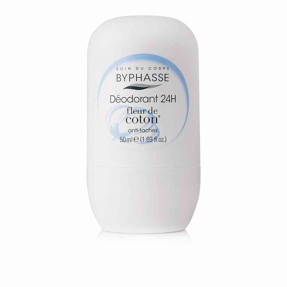 deodorant roll on byphasse fleur de coton 24 heures 50 ml