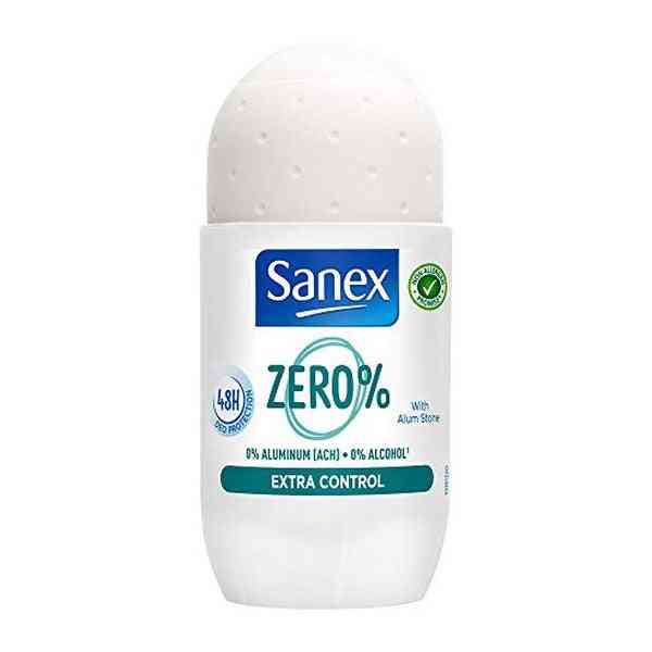 deodorant roll on zero% extra control sanex 50 ml