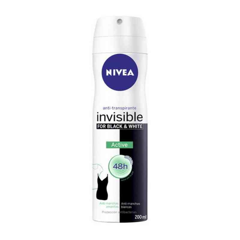 deodorant spray black et white invisible active nivea 200 ml
