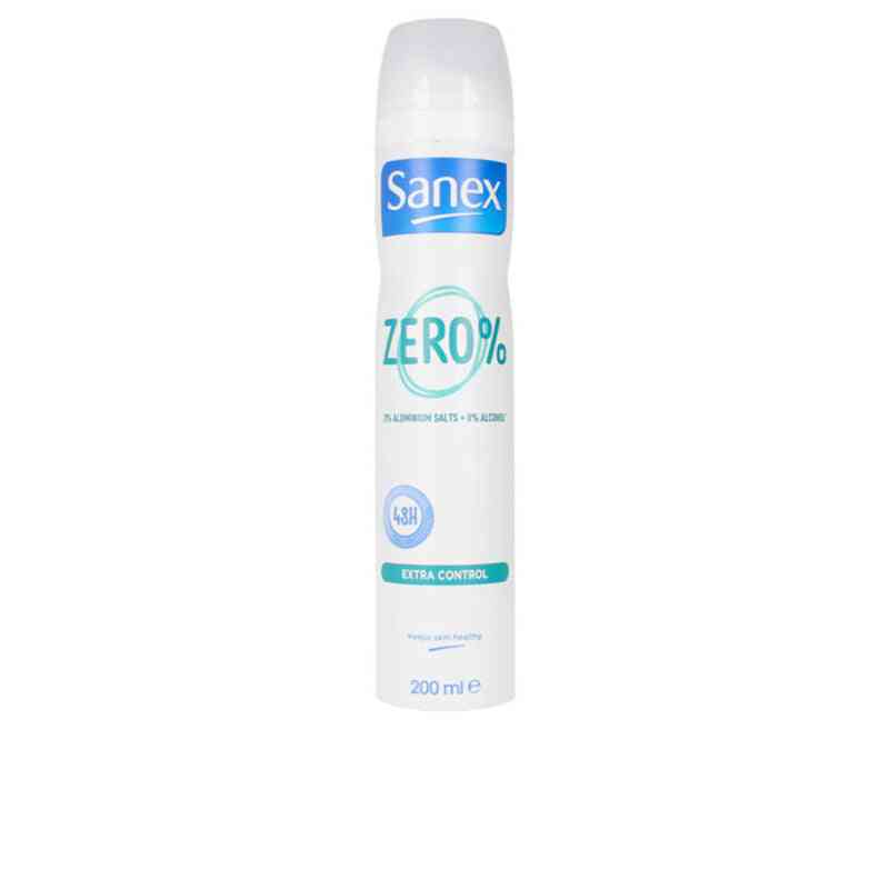 deodorant spray zero% extra control sanex 200 ml