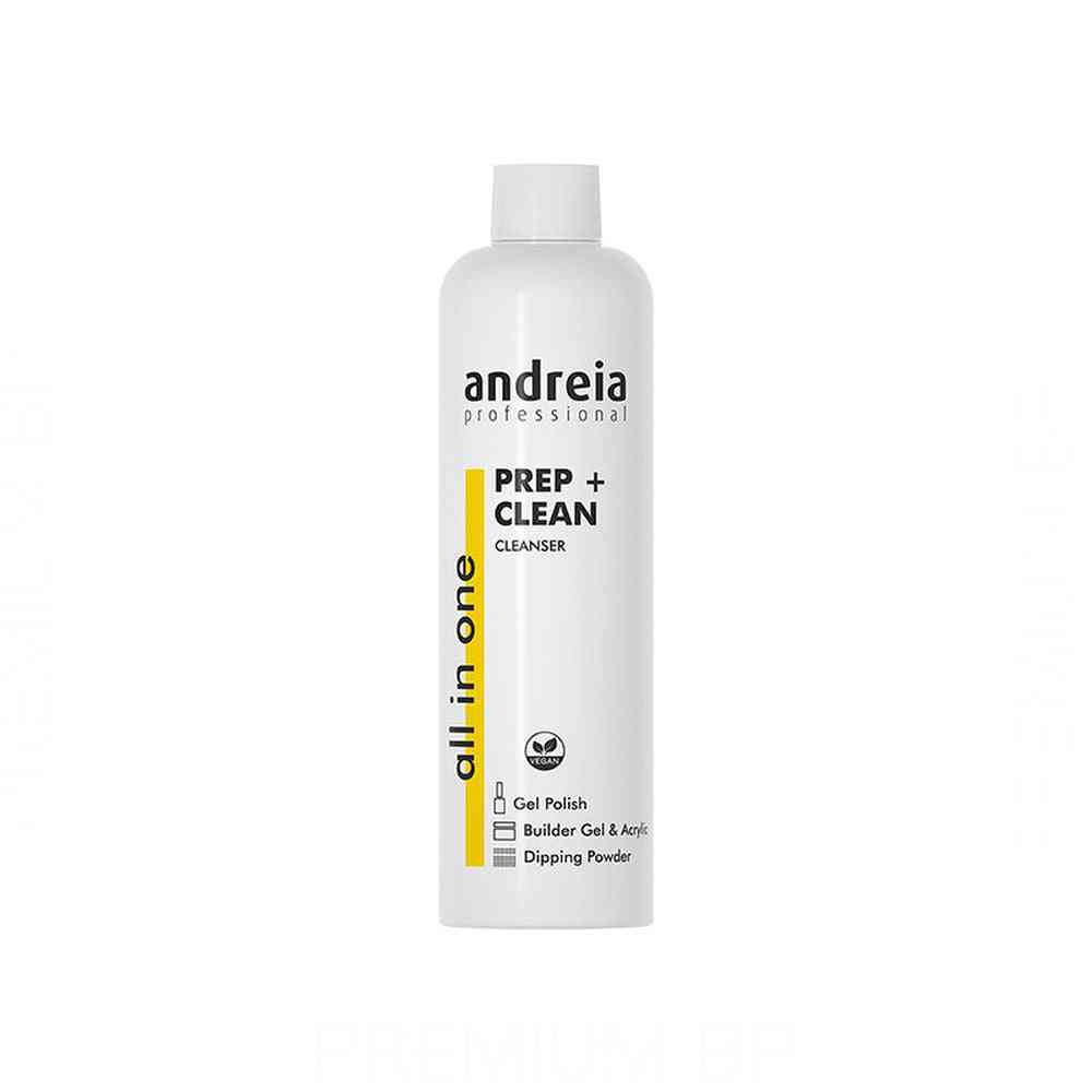 dissolvant pour vernis a ongles professional all in one prep plus clean andreia 250 ml
