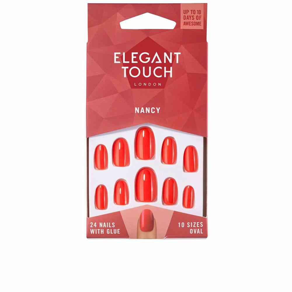 false nails elegant touch polished color oval nancy 24 uds