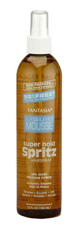 Fantasia ic liquid mousse super hold spritz hair spray 12 oz