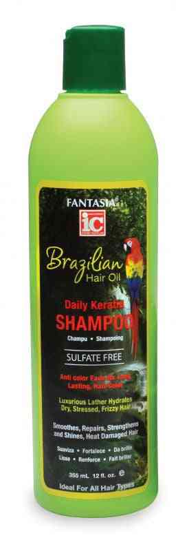 Fantasia ic shampooing quotidien à la kératine pour cheveux brésiliens 12 oz