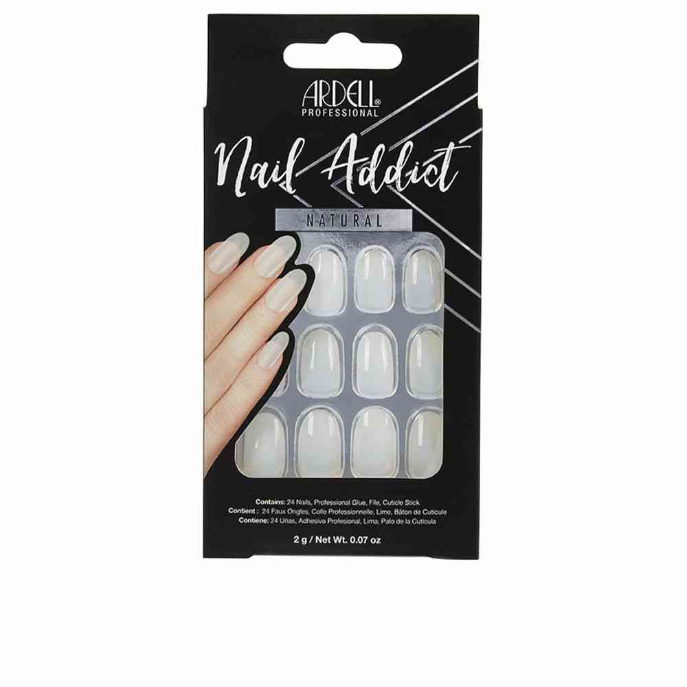 faux ongles ardell nail addict natural oval 24 pcs