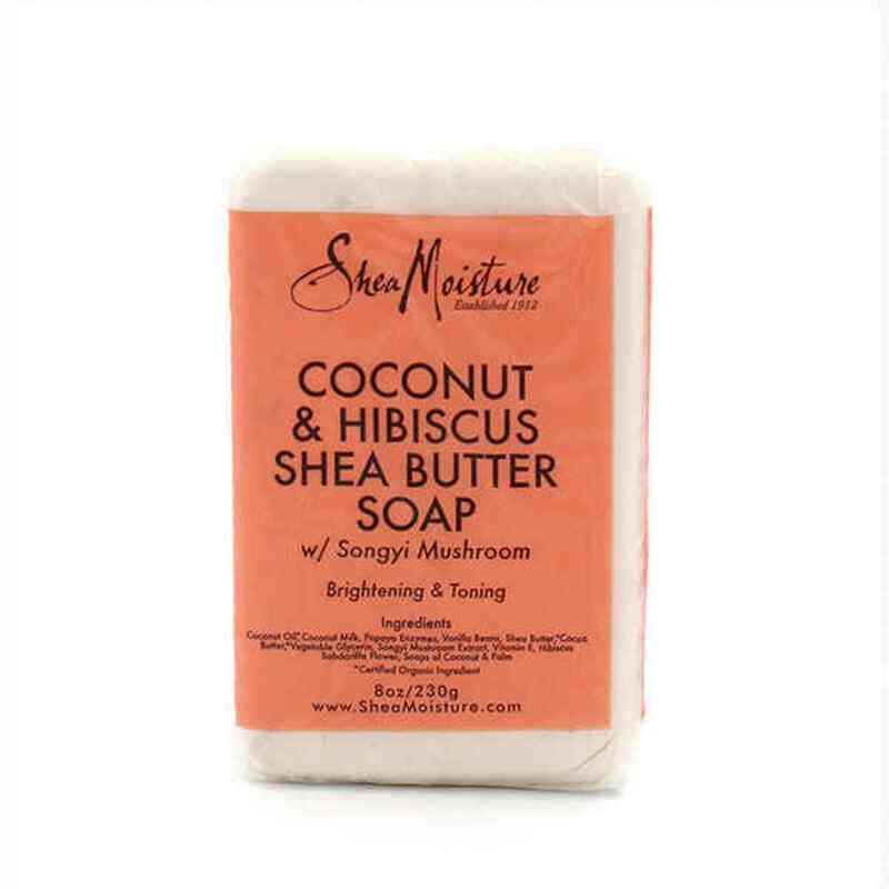 gateau de savon shea moisture beurre de karite noix de coco et hibiscus 230 g