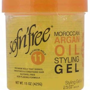 Gel coiffant à l'huile d'argan marocaine sofn'free 15 oz