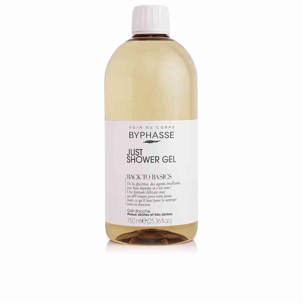 gel douche byphasse back to basics peaux tres seches 750 ml