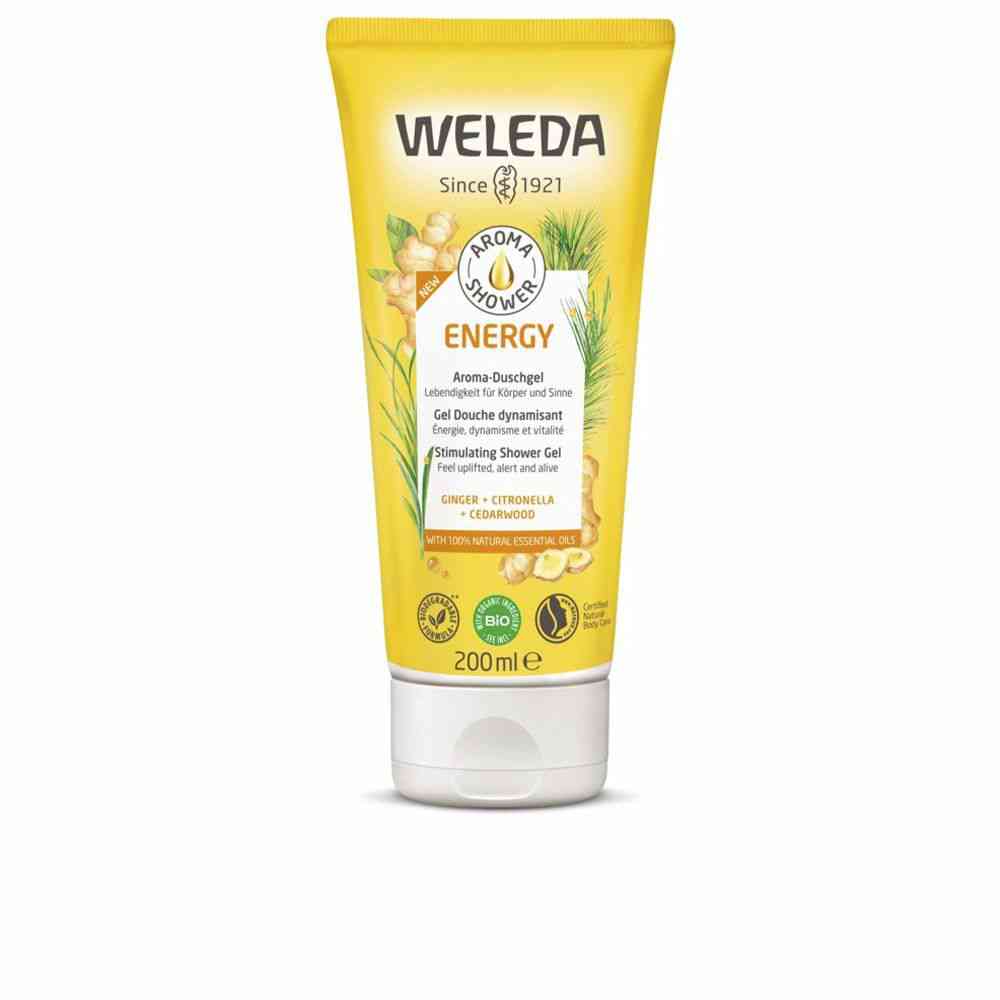 gel douche weleda aroma douche energie gingembre energisant 200 ml