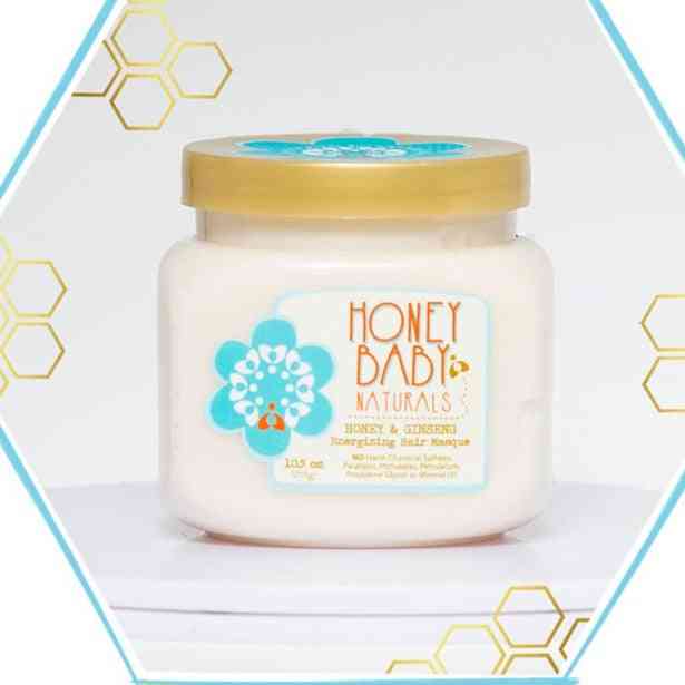 Honey baby naturals masque capillaire énergisant au miel et au ginseng 10,5 oz