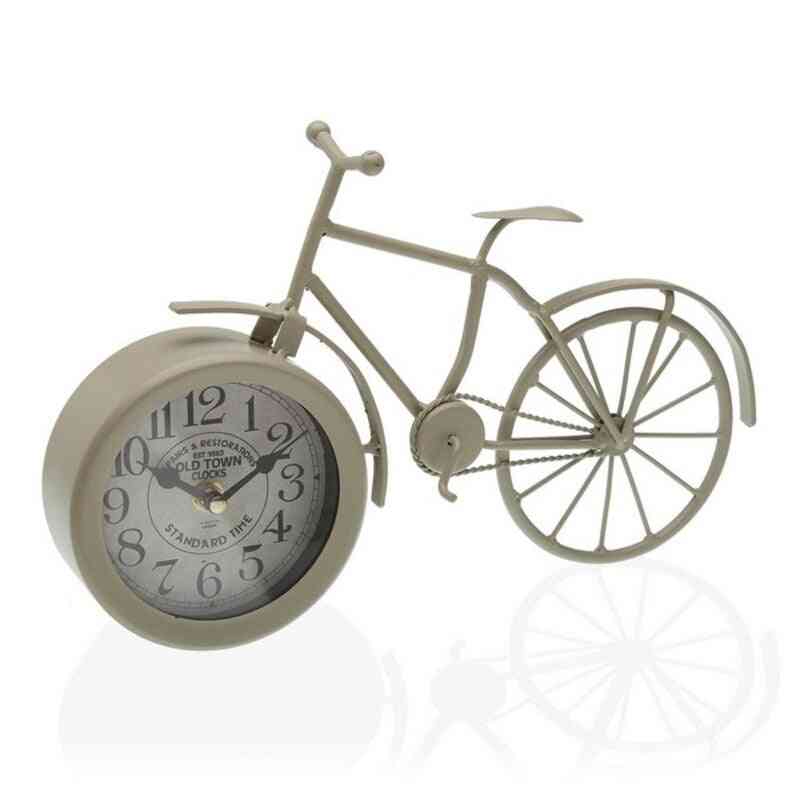 horloge de table bicicle versa gris metal 6 x 20 x 33 cm 6 x 20 x 33 cm