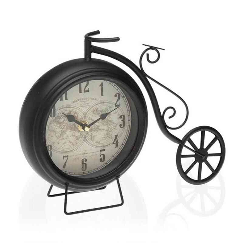 horloge de table versa black bicycle iron 10 x 23 x 29 cm
