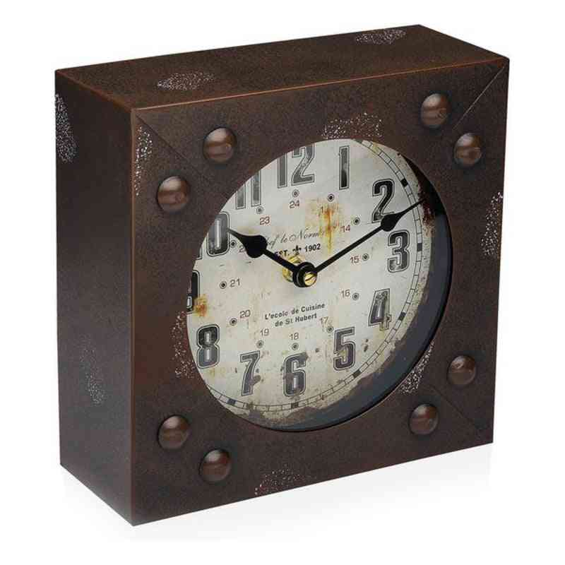 horloge de table versa metal 20 x 20 cm