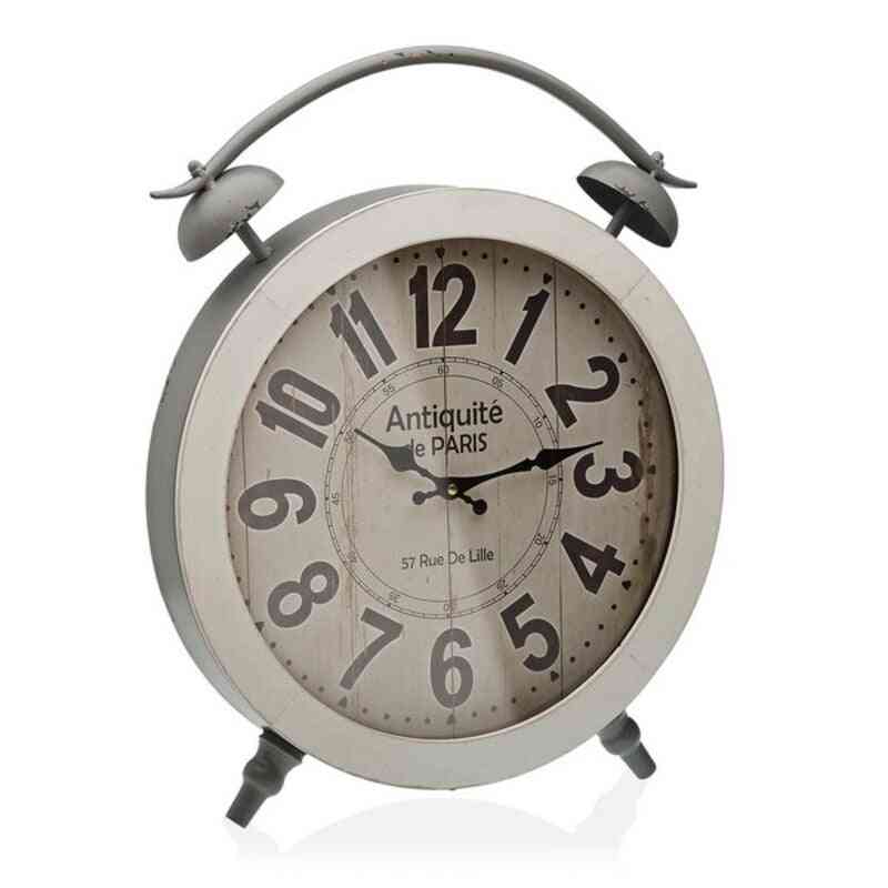 horloge de table versa metal blanc 65 x 525 x 41 cm