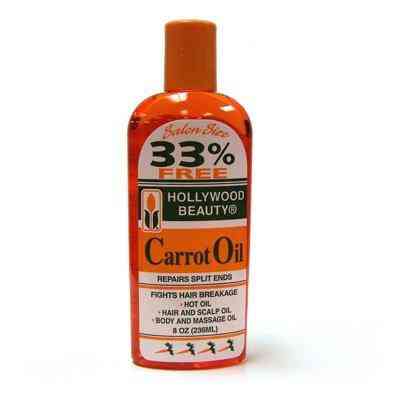 Huile de carotte hollywood beauty 8 oz
