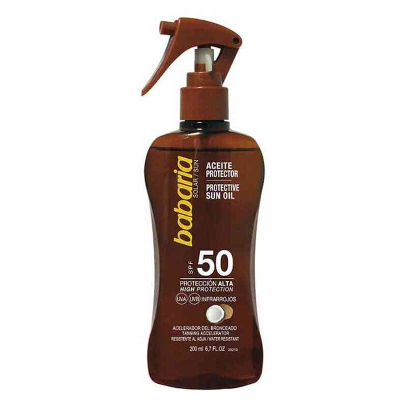 huile protectrice babaria f 50 noix de coco 200 ml