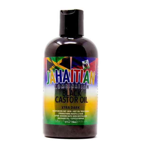 Jahaitian combinaison d'huile de ricin noire xtra dark 8oz
