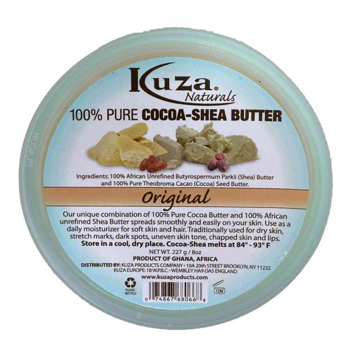Kuza 100% pur beurre de cacao et de karité 8oz