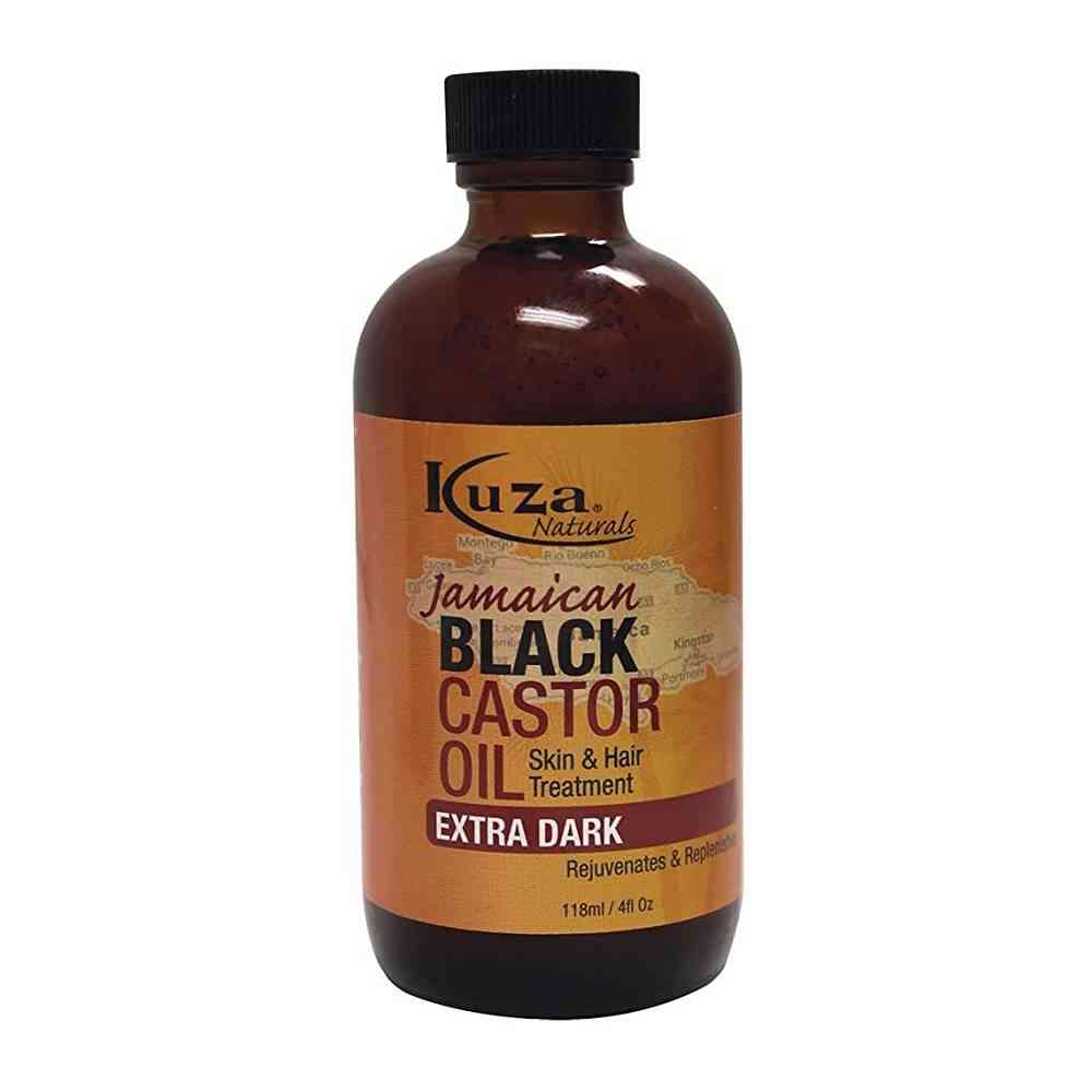 Kuza naturals huile de ricin noire jamaïcaine extra foncée 4 oz
