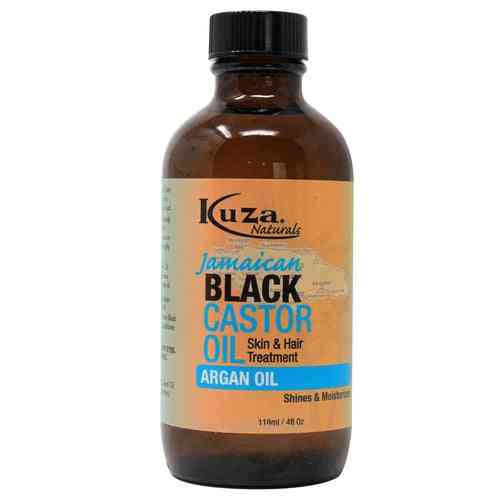 Kuza naturals huile de ricin noire jamaïcaine huile d'argan 4 oz