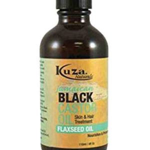 Kuza naturals huile de ricin noire jamaïcaine huile de graines de lin 4 oz