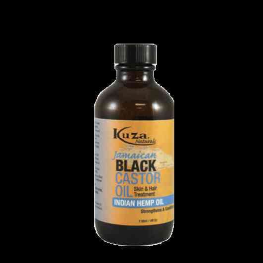 Kuza naturals traitement de la peau et des cheveux à l'huile de ricin noir jamaïcain avec de l'huile de graines de chanvre indien 4 oz