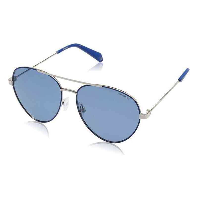 lunettes de soleil homme polaroid pld6055s pjpc3 bleu gris ø 59 mm