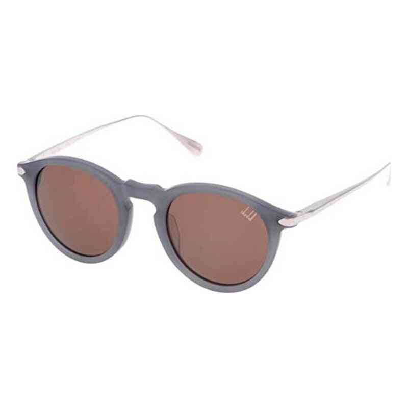 lunettes de soleil unisexe dunhill sdh019 m77m bleu marron argent ø 49 mm