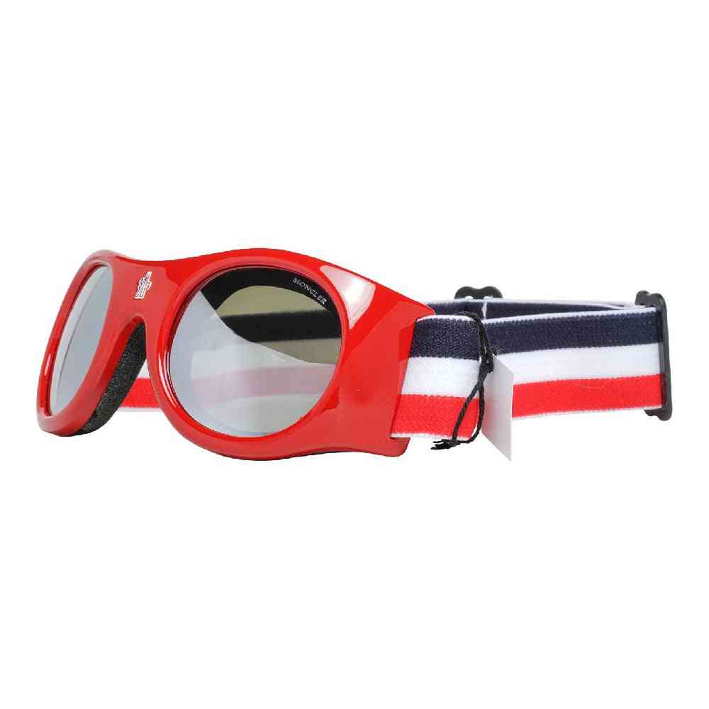 lunettes de soleil unisexe moncler ml0051 68c rouge 55 mm