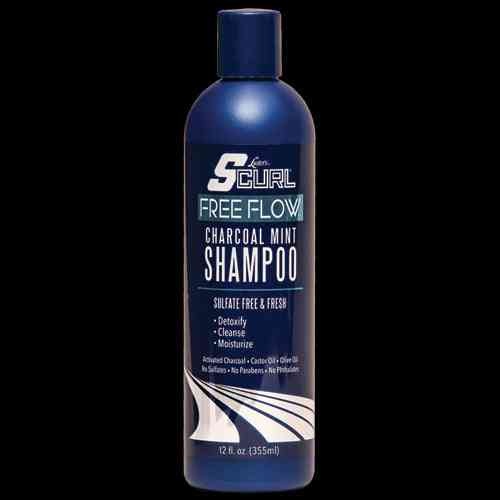 Lusters scurl® free flow™ shampooing au charbon et à la menthe 12 oz