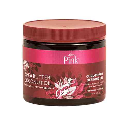 Lustre's pink® shea butter coconut oil curl poppin' defining gel 16oz