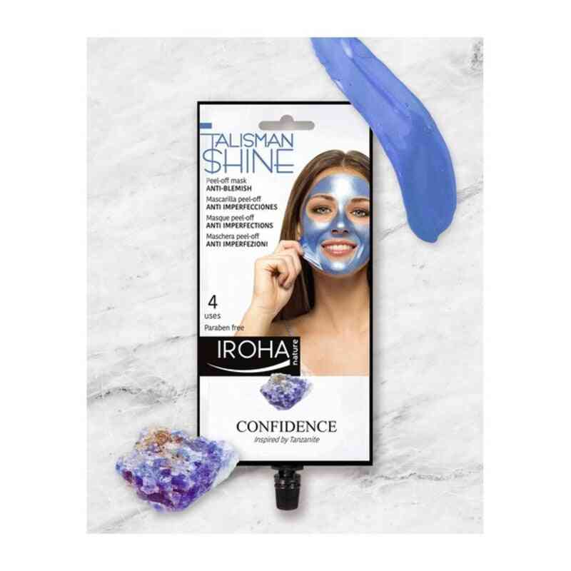 masque facial peel off blue tanzanite anti imperfections iroha