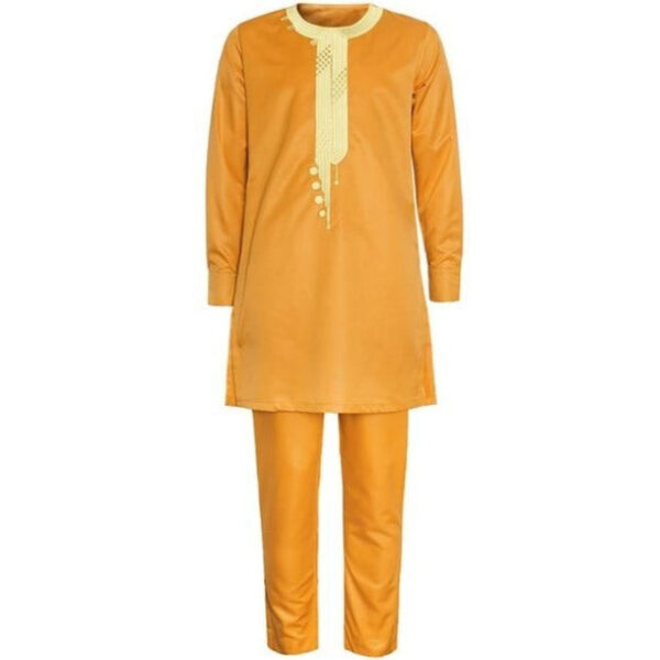 Boubou africain homme orange. Monde Africain, produits africains en ligne.