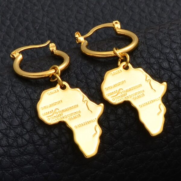 Boucle d oreille carte afrique. Monde Africain, produits africains en ligne.