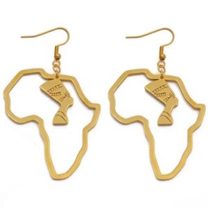 Boucle d oreille en forme de l afrique. Monde Africain, produits africains en ligne.