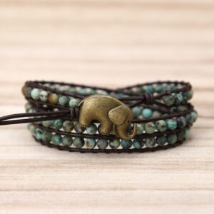 bracelet africain elephant. Monde Africain boutique en ligne de mode africaine.