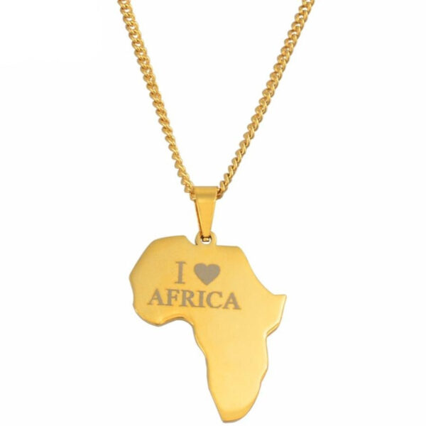 collier avec continent africain. Monde Africain boutique en ligne de mode africaine.