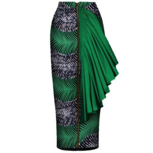 jupe africaine verte. Monde Africain boutique en ligne de mode africaine.