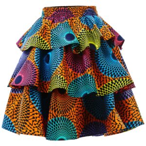 jupe legere et coloree africaine. Monde Africain boutique en ligne de mode africaine.