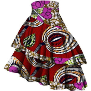 jupe mi longue haute motif africain. Monde Africain boutique en ligne de mode africaine.