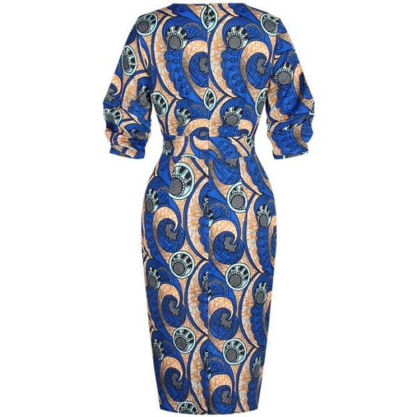 robe africaine bleu. Monde Africain boutique en ligne de mode africaine.